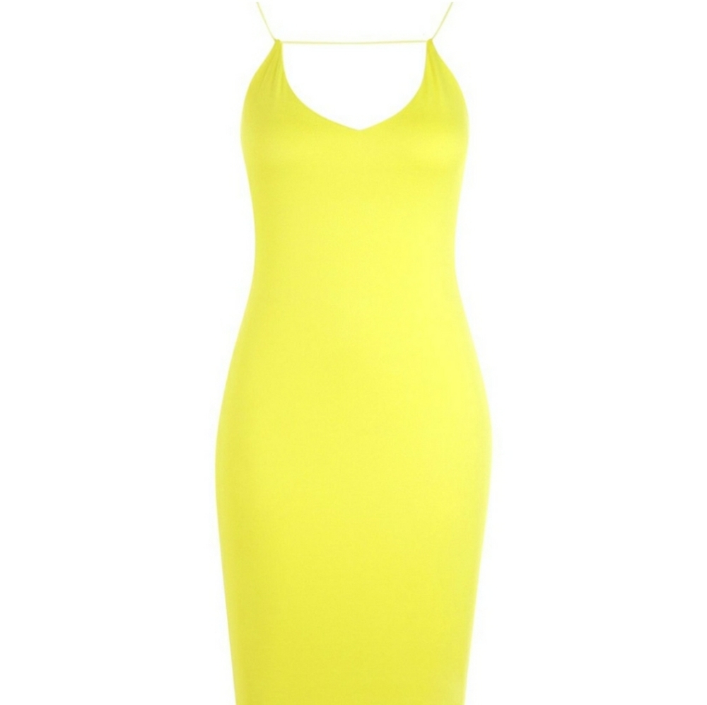 ❤❤ Boohoo lime green midi dress size 14